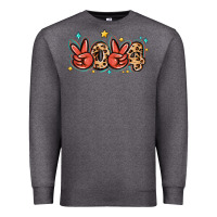 Charcoal Heather 2024 stars and leopard Premium Sweatshirt - MaliasSmallBusiness