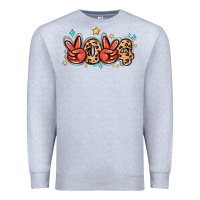 Heather Grey 2024 stars and leopard Premium Sweatshirt - MaliasSmallBusiness