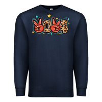 Navy 2024 stars and leopard Premium Sweatshirt - MaliasSmallBusiness