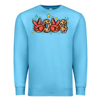 Ocean Blue 2024 stars and leopard Premium Sweatshirt - MaliasSmallBusiness