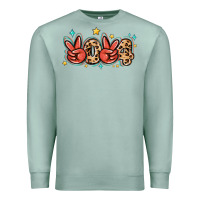Seafoam 2024 stars and leopard Premium Sweatshirt - MaliasSmallBusiness