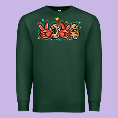 Premium Sweatshirt 2024 stars and leopard