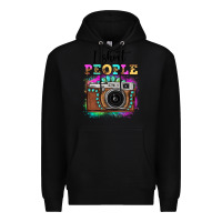 Black i shoot people tie dye gemstone vintage camera Premium Hoodie - FaDigitalArtStudio