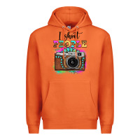 Carrot i shoot people tie dye gemstone vintage camera Premium Hoodie - FaDigitalArtStudio