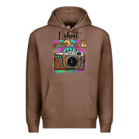 Chestnut i shoot people tie dye gemstone vintage camera Premium Hoodie - FaDigitalArtStudio