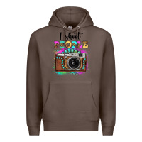 Coffee i shoot people tie dye gemstone vintage camera Premium Hoodie - FaDigitalArtStudio