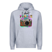 Heather Grey i shoot people tie dye gemstone vintage camera Premium Hoodie - FaDigitalArtStudio