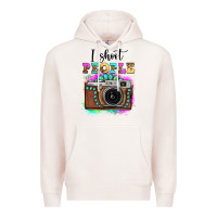 Pale Pink i shoot people tie dye gemstone vintage camera Premium Hoodie - FaDigitalArtStudio