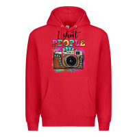 Red i shoot people tie dye gemstone vintage camera Premium Hoodie - FaDigitalArtStudio