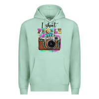 Seafoam i shoot people tie dye gemstone vintage camera Premium Hoodie - FaDigitalArtStudio