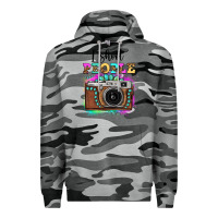 Slate Camo i shoot people tie dye gemstone vintage camera Premium Hoodie - FaDigitalArtStudio