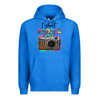 True Royal i shoot people tie dye gemstone vintage camera Premium Hoodie - FaDigitalArtStudio