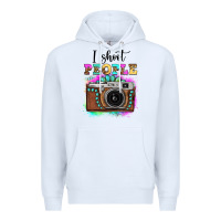 White i shoot people tie dye gemstone vintage camera Premium Hoodie - FaDigitalArtStudio