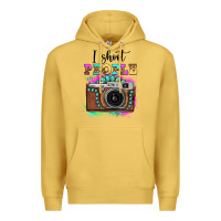 Antique Gold i shoot people tie dye gemstone vintage camera Premium Hoodie - FaDigitalArtStudio