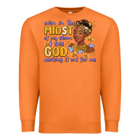 Carrot even in the midst of my storm i see god working it Premium Sweatshirt - MaliasSmallBusiness