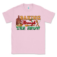 Bubblegum Pink baking through the snow Classic Tee - FaDigitalArtStudio