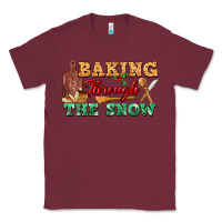 Burgundy baking through the snow Classic Tee - FaDigitalArtStudio