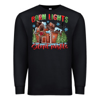 Black barn lights and silent nights Premium Sweatshirt - MaliasSmallBusiness