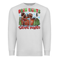 Dove Grey barn lights and silent nights Premium Sweatshirt - MaliasSmallBusiness