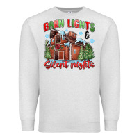 Oatmeal Heather barn lights and silent nights Premium Sweatshirt - MaliasSmallBusiness