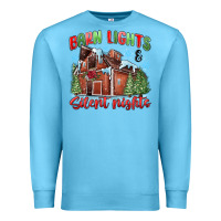 Ocean Blue barn lights and silent nights Premium Sweatshirt - MaliasSmallBusiness