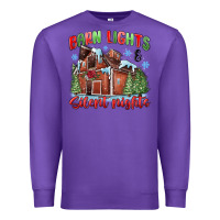 Purple barn lights and silent nights Premium Sweatshirt - MaliasSmallBusiness