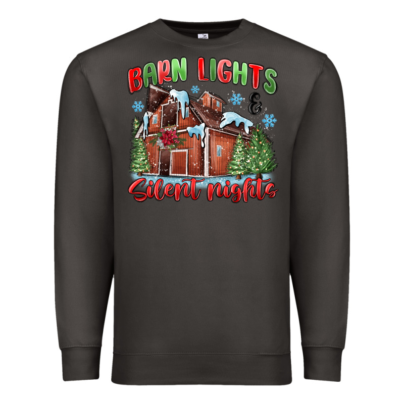 Barn Lights And Silent Nights Premium Sweatshirt by MaliasSmallBusiness | Teevron
