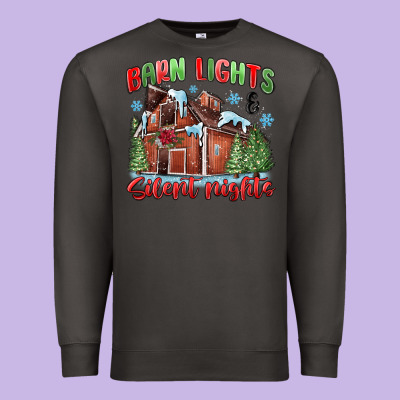 Premium Sweatshirt barn lights and silent nights