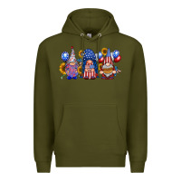 Army Green america gnomes Premium Hoodie - RacoonDesign