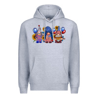 Heather Grey america gnomes Premium Hoodie - RacoonDesign