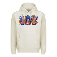 Oatmeal Heather america gnomes Premium Hoodie - RacoonDesign