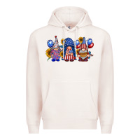 Pale Pink america gnomes Premium Hoodie - RacoonDesign