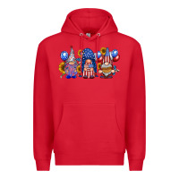 Red america gnomes Premium Hoodie - RacoonDesign