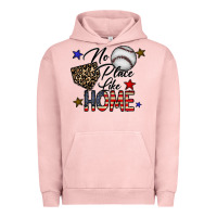 Pigment Salmon no place like home Urban Hoodie - CowhideDigitalArt