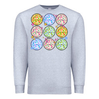 Heather Grey disco balls Premium Sweatshirt - MaliasSmallBusiness
