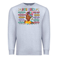 Heather Grey you are beautiful victorious enough strong Premium Sweatshirt - MaliasSmallBusiness