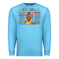 Ocean Blue you are beautiful victorious enough strong Premium Sweatshirt - MaliasSmallBusiness