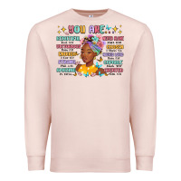 Pale Pink you are beautiful victorious enough strong Premium Sweatshirt - MaliasSmallBusiness