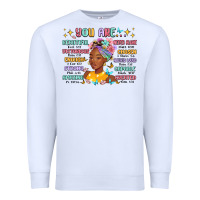 White you are beautiful victorious enough strong Premium Sweatshirt - MaliasSmallBusiness