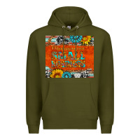 Army Green minding my own small business Premium Hoodie - HRA Design Shop