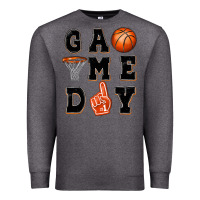 Charcoal Heather basketball game day Premium Sweatshirt - MaliasSmallBusiness