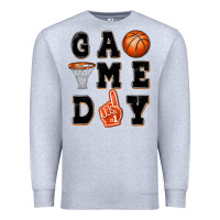 Heather Grey basketball game day Premium Sweatshirt - MaliasSmallBusiness
