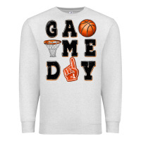 Oatmeal Heather basketball game day Premium Sweatshirt - MaliasSmallBusiness