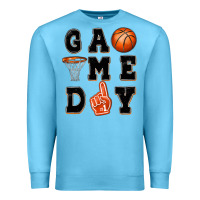 Ocean Blue basketball game day Premium Sweatshirt - MaliasSmallBusiness