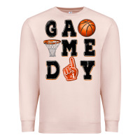 Pale Pink basketball game day Premium Sweatshirt - MaliasSmallBusiness