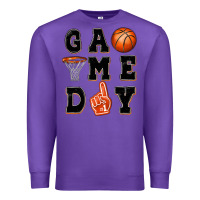 Purple basketball game day Premium Sweatshirt - MaliasSmallBusiness