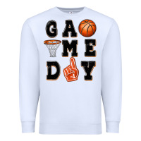 White basketball game day Premium Sweatshirt - MaliasSmallBusiness