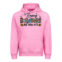 Fuchsia Pink raising believers Urban Hoodie - CowhideDigitalArt