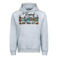 Heather Grey raising believers Urban Hoodie - CowhideDigitalArt