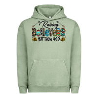 Pigment Oil Green raising believers Urban Hoodie - CowhideDigitalArt